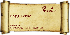 Nagy Lenke névjegykártya